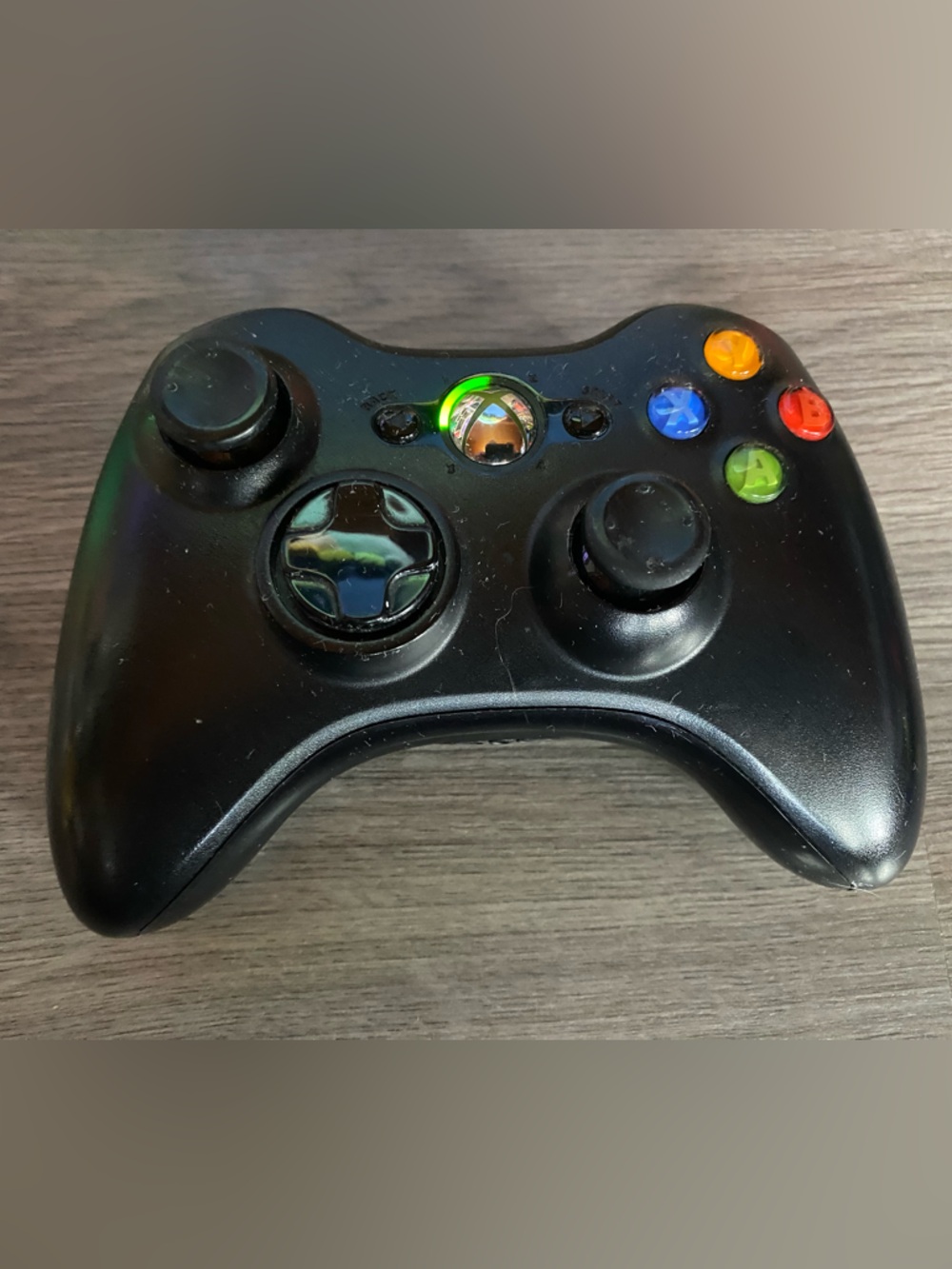 Microsoft Black Xbox 360 Wireless Controller with Colored Buttons